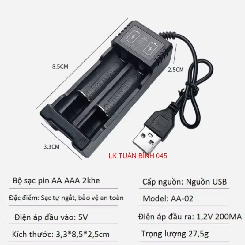 SẠC PIN AA - AAA 1.2-1.5v