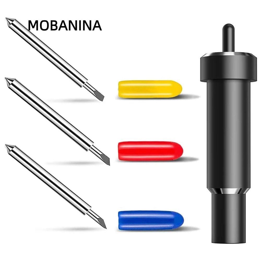 Lưỡi dao vẽ MOBANINA, Lưỡi cắt sâu mịn thay thế, Lưỡi cắt Vinyl bằng kim loại 30 45 60 độ cho Cricut