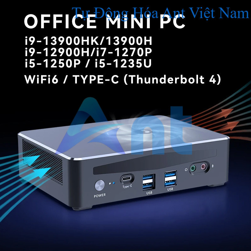 XCY I9-13900H Intel Core thế hệ 13 Mini PC 14 lõi ddr5m.2 NVMe SSD wifi6 2.5gbe Type-C thunderbolt4 