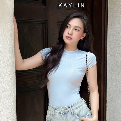Áo phong KAYLIN cộc tay chất thun gân co giãn dáng ôm phong cách mát mẻ thoải mái - N2116