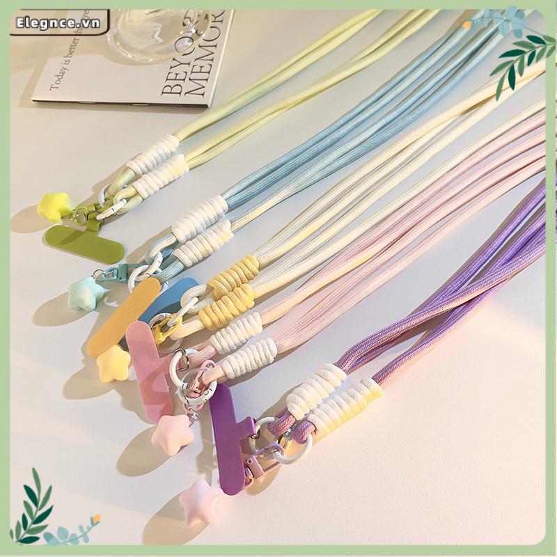 【Elevn】 dây đeo điện thoại  dây đeo chéo Dây đeo điện thoại hình ngôi sao năm cánh nhiều màu sắc