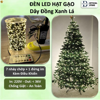   20 30 50 100m  Dây Đèn Led Hạt Gạo Quấn Trang Trí Cây Thông Noel Dây Đom Đóm Decor Cafe Sân Vườn Giá Sỉ 