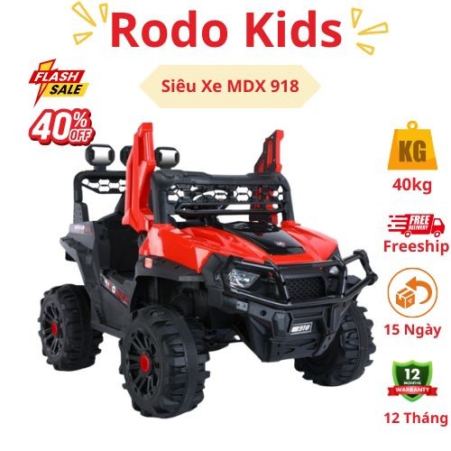 Xe ô tô điện trẻ em MDX 918 Xe địa hình có điều khiển từ xa Bluetooth