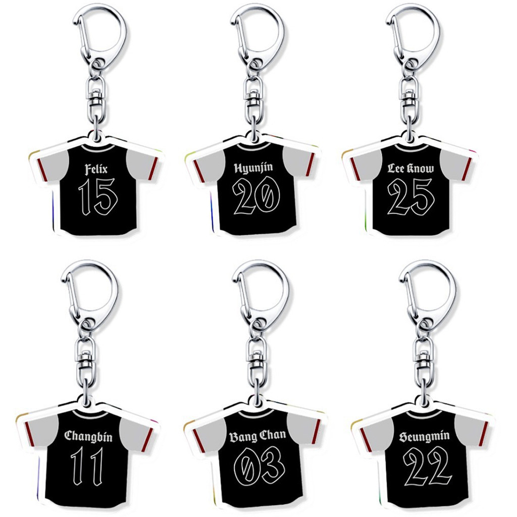 Popular Boy Groups Banchan Felix HyunJin Domin ATE World Tour Concert Acrylic Keychain Jersey Keyrin