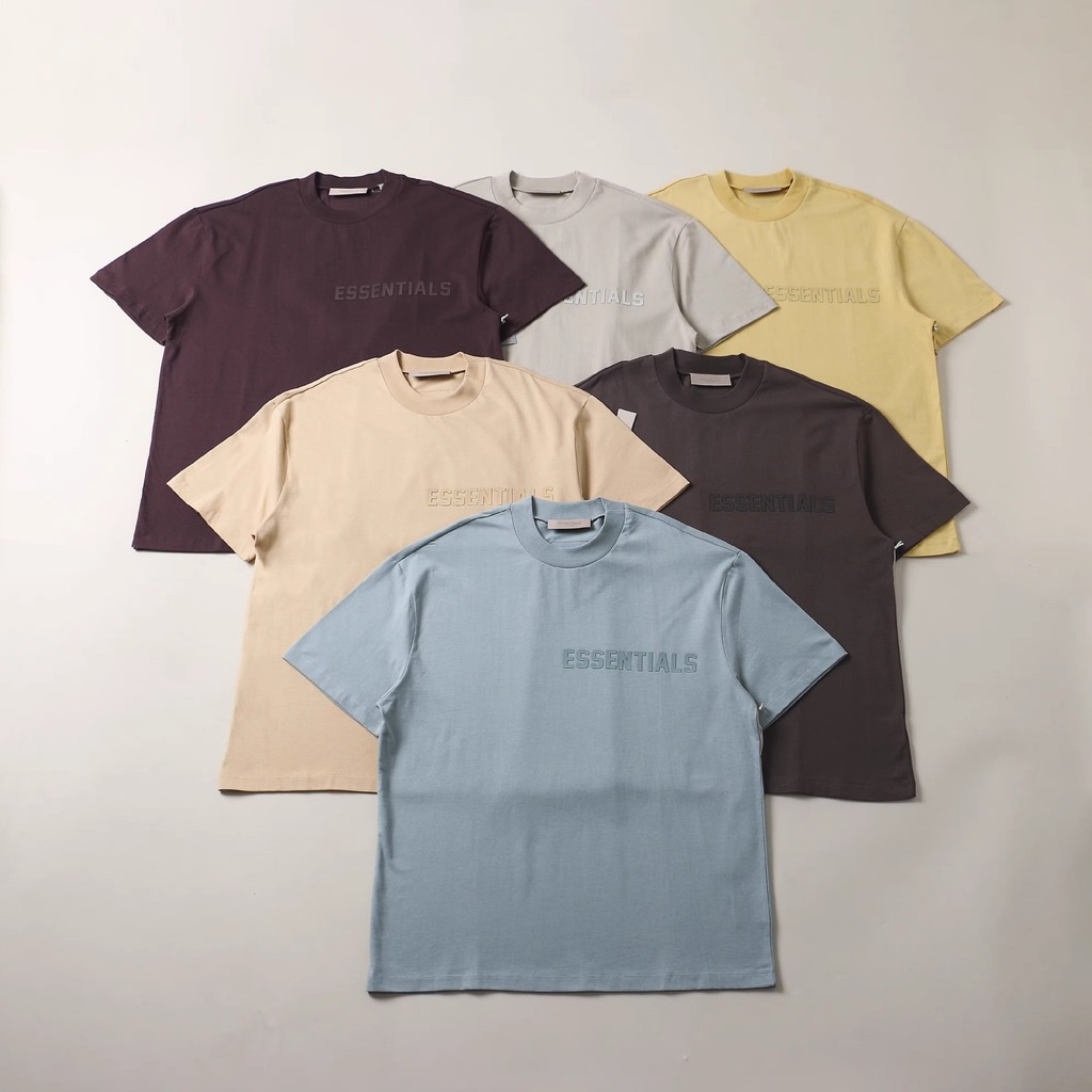 LKRY FOG Double Line ESSENTIALS HHH High street loose casual short sleeves T T-shirt Men and Women
