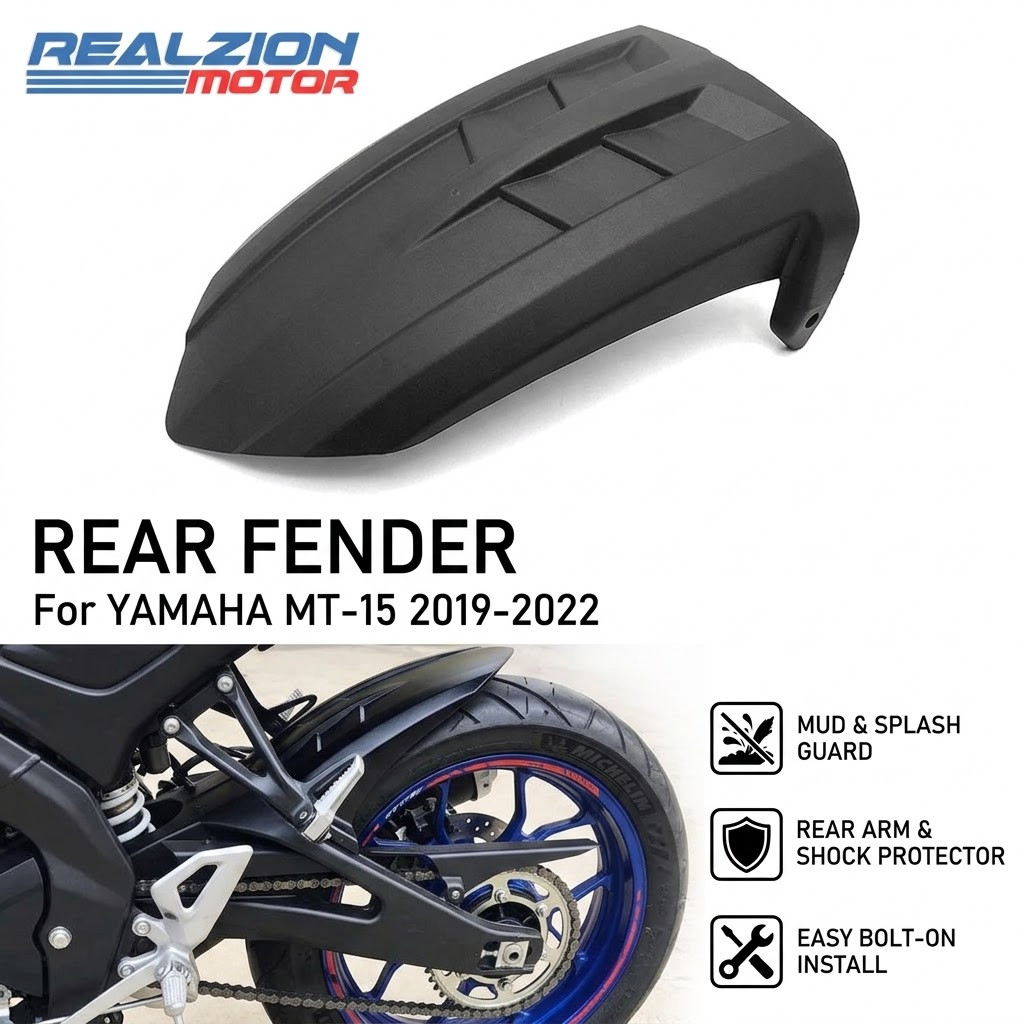FENDER REALZION MT15 2021 Xe Máy Phía Sau Chắn Bùn Lốp Bánh Xe Hugger Chắn Bùn Bắn Bảo Vệ Dành Cho X