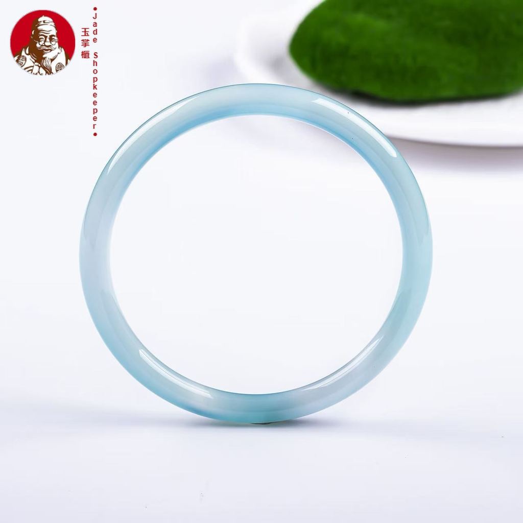 Vòng tay agate vòng tay màu xanh biển kho báu Jingle vòng tay 6mm vòng tay nữ agate beauty dải vòng 