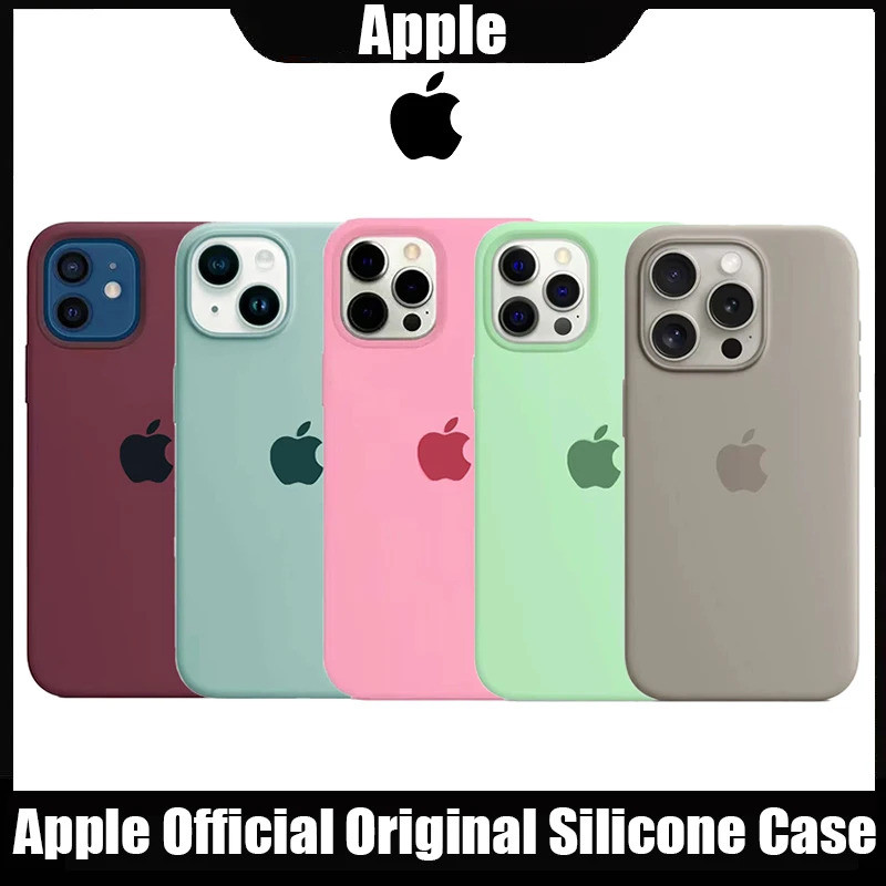 Ốp Lưng Silicon Chính Hãng Cho 16 15 14 13 12 Pro Chính Thức Apple Cover Cho 16 Plus 12 13 14 15 16 
