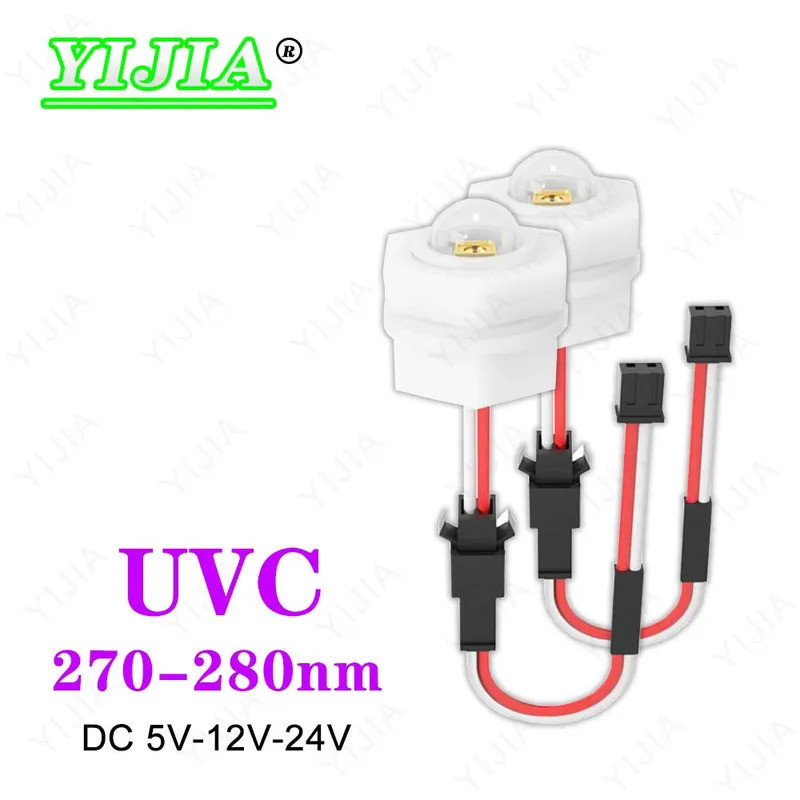 UVC LED 270nm 275nm 280nm 285nm DC5V 12V 24V Đèn LED UV sâu Đèn C để lọc nước không khí Khử trùng St