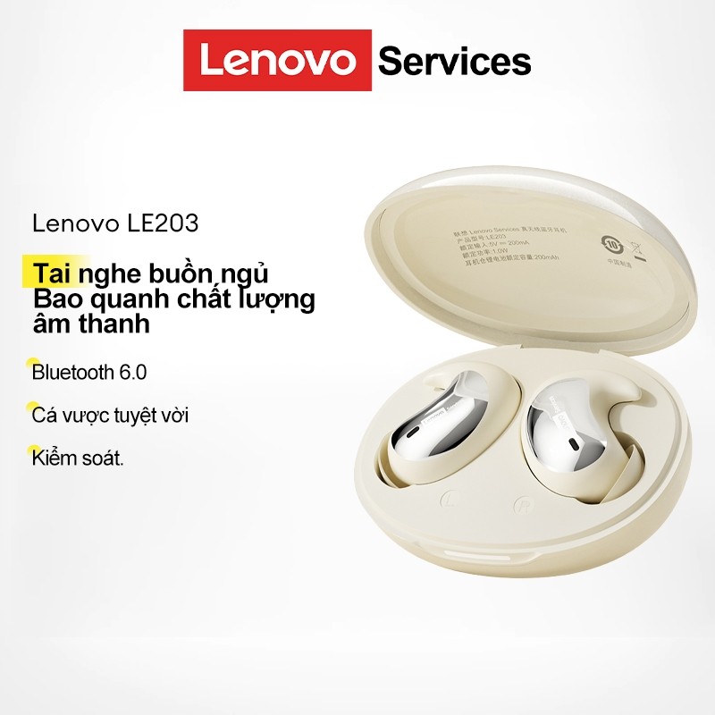 Lenovo LE203 Tai nghe ngủ Tai nghe Bluetooth Độ trễ thấp In-Ear HIFI Chất lượng âm thanh Bluetooth 6.0 | BigBuy360 - bigbuy360.vn