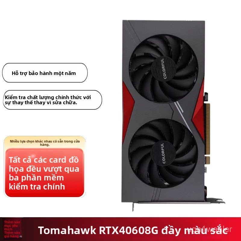 Card màn hình Colorful RTX 4060 8GB Tomahawk vga rời pc gaming chiến game 3A mượt mà chạy ai đồ họa 