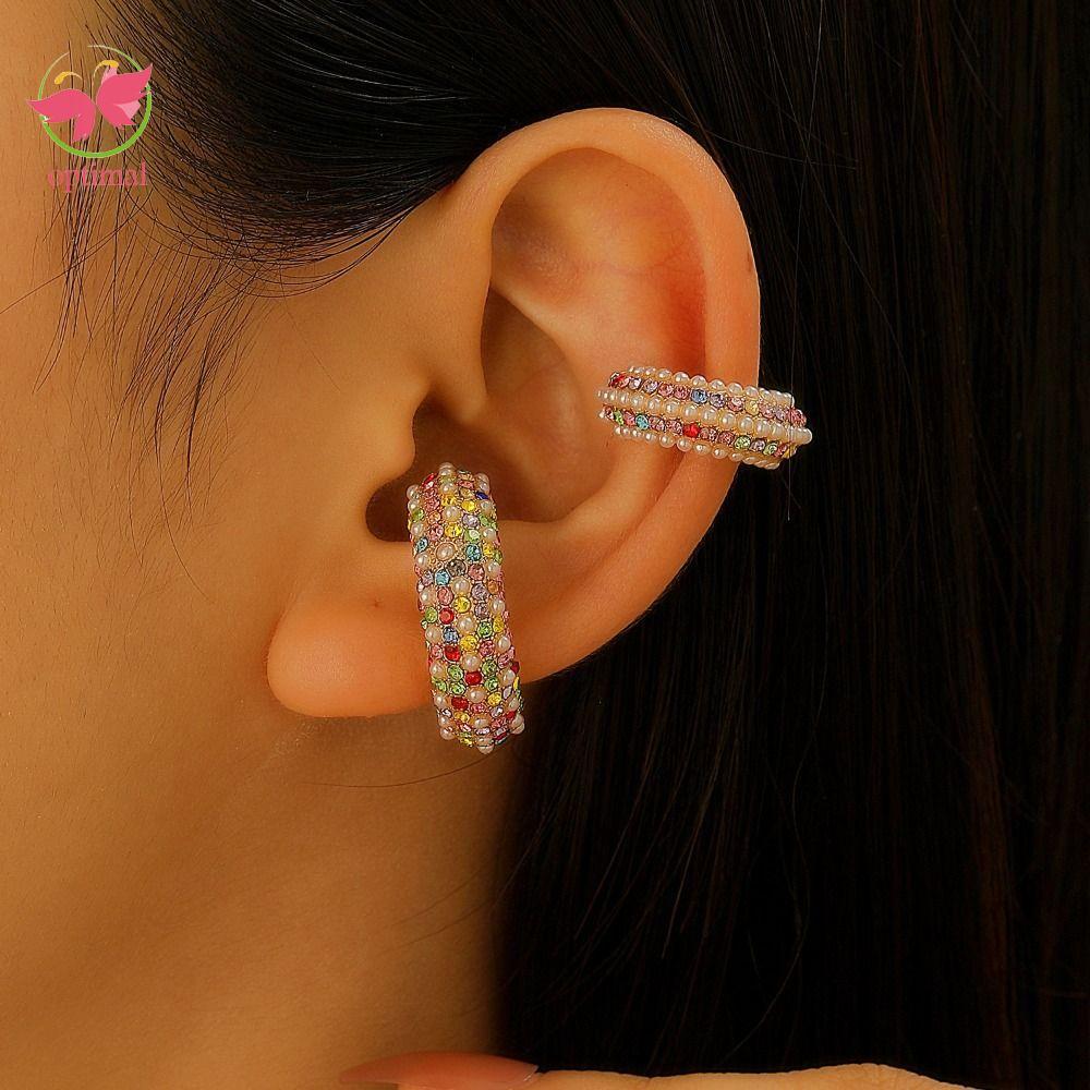 OPTIMAL LIMIT C Shape Ear Cuff, Kẹp Tai Hình Chữ C Bạc, Xu Hướng Full Kim Loại Dày Hình Dạng Không Đ