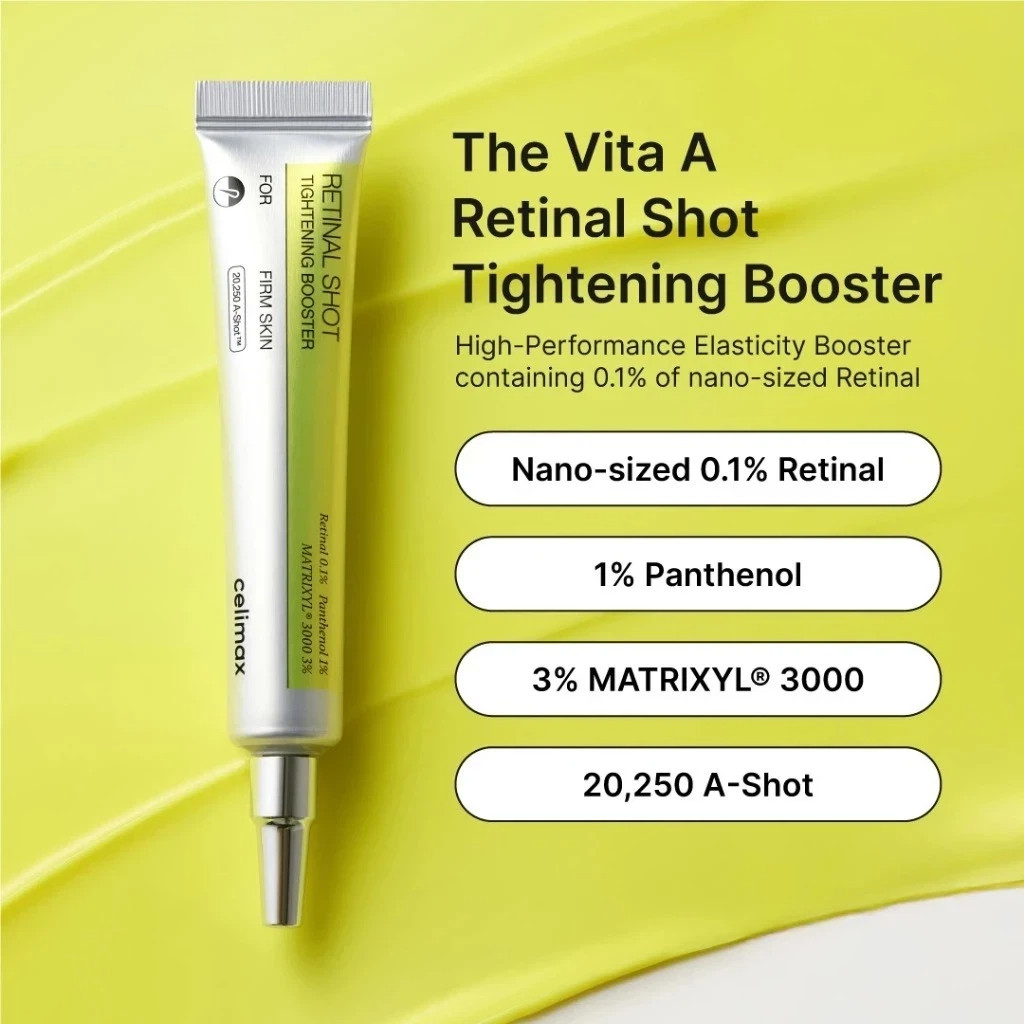 mới Kem dưỡng Retinal Celimax Vita-A Retinal Shot Tightening Boooster 【15ml】
