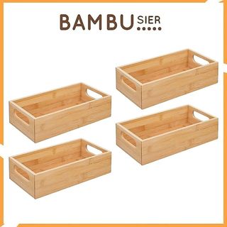 Khay tre đựng đồ ăn thực phẩm gia vị bàn ăn