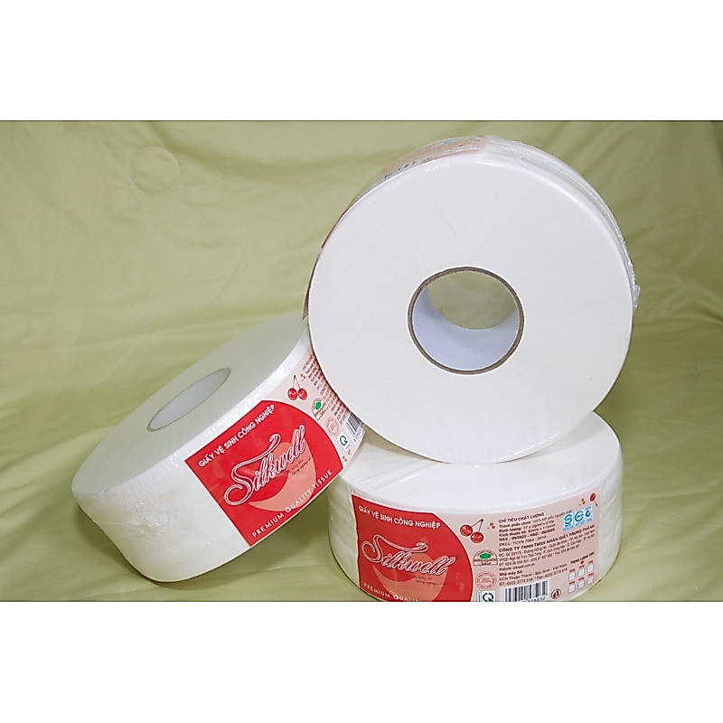 Giấy Vệ Sinh Cuộn Lớn 500g Silkwell – 2 Lớp, Mềm Dai, Thấm Hút Tốt, Dễ Tan Trong Nước