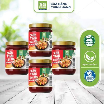Combo 4 Xốt Thái Tỏi Ớt Chua Cay Trộn Chân Gà, Sứa SG Food 200g