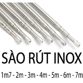 ( inox) Cán vợt câu cá Inox siêu bền, sào chim tặng kèm móc