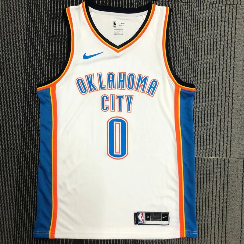 Phiên bản SW NBA NBA Oklahoma City Thunder Team No. 0 Vespa Brook Wayshow Jersey Phiên bản thành phố