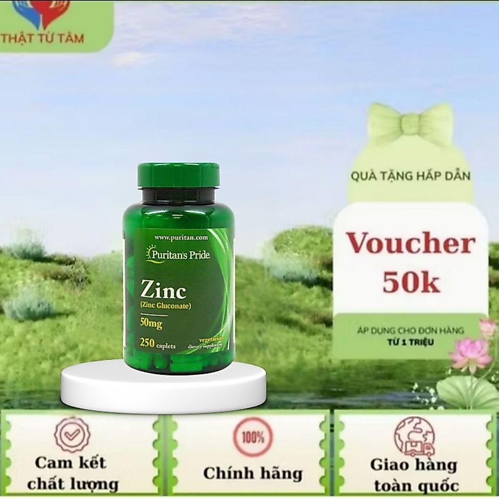 Viên uống bổ sung kẽm Puritan’s Pride Zinc Gluconate 25 mg 100 Tablets