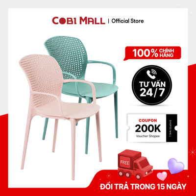 Ghế Nhựa Ngoài Trời Chịu Lực Chống Thấm Dùng Sân Vườn Ban Công - Cobi Home