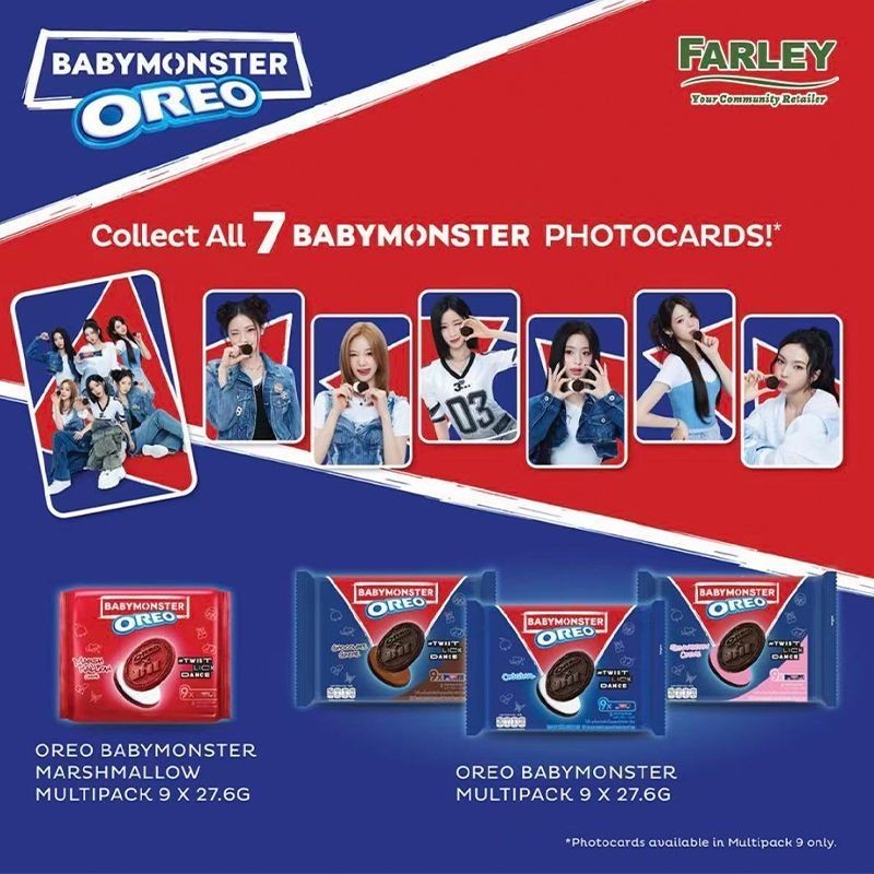 Indonesia Nhập Khẩu Oreo Sandwich Bánh Quy Babymonster Đồng Thương Hiệu 248,4g Kẹo dẻo Dâu Tây Nguyê