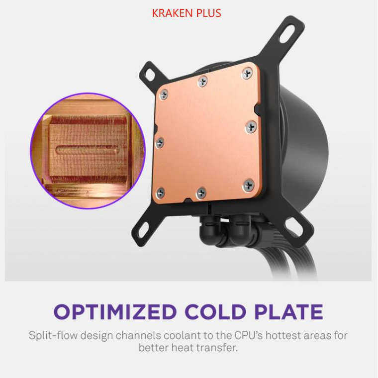 NZXT KRAKEN PLUS RGB 240 / 280 / 360 Làm mát nước đa năng LGA1851 AM4 / 5 Khóa