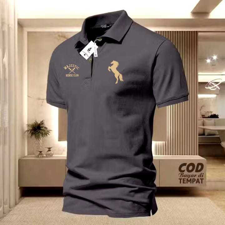 Áo thun cổ polo có chữ vàng, áo thun cổ Kirka hùng vĩ, Áo polo dành cho người lớn, áo thun nam phân 