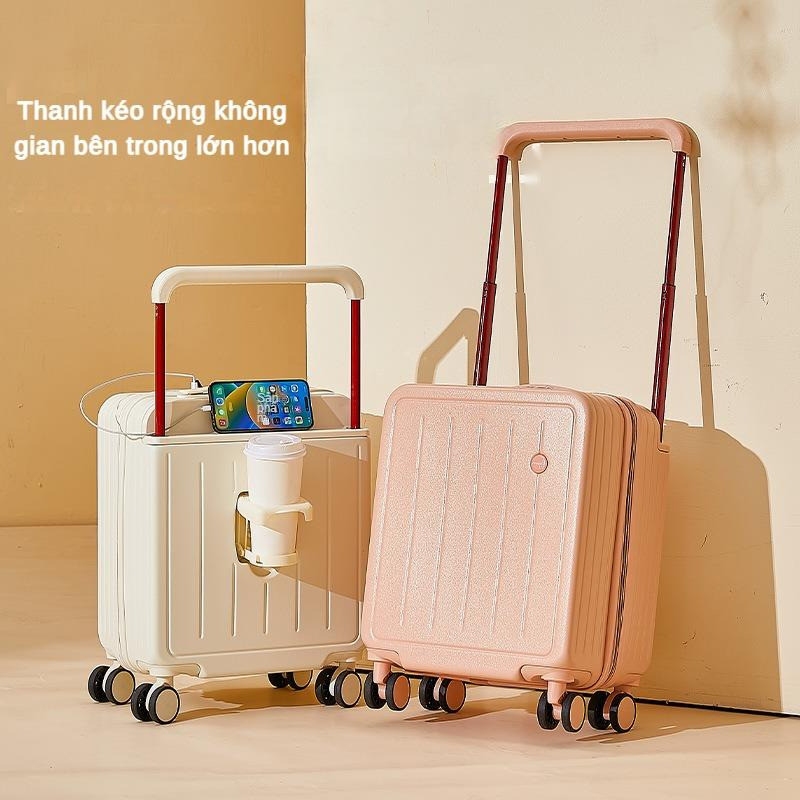 Vali nhẹ kiểu mới vali lên máy bay 18 inch vali du lịch đa chức năng vali kéo rộng, vali mật mã