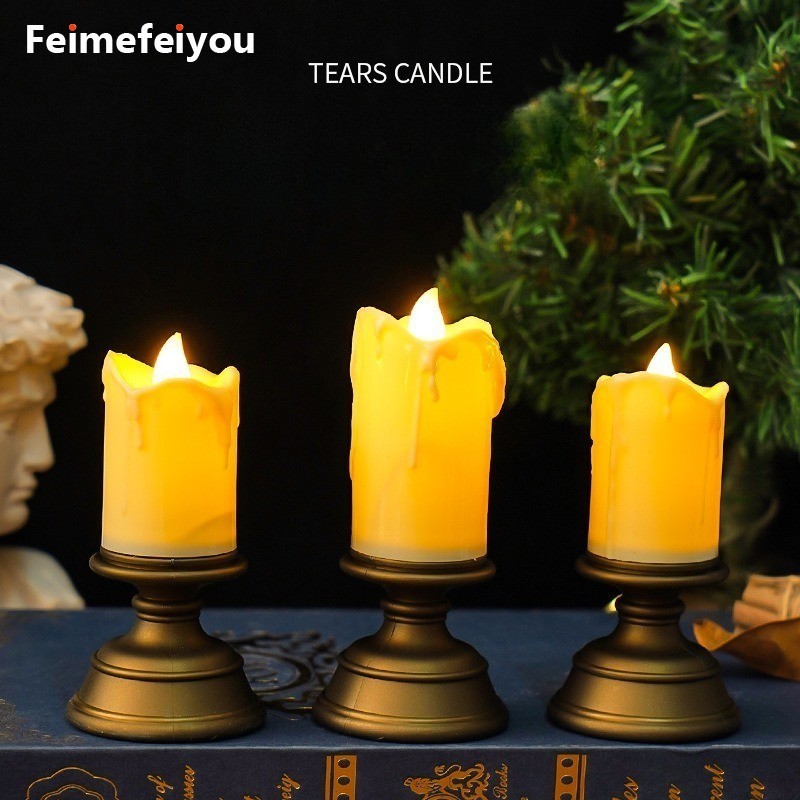 2025 Deepavali Trang Trí Vật Phẩm Hạnh Phúc Diwali Trang Trí Lễ Hội Retro Chân Nến Khí Quyển Ánh Sán