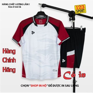 [HÀNG SẴN][Hàng thiết kế chính hãng JustPlay - có in tên số] Quần áo bóng đá, đồ đá banh Striker II trắng mè kim,mát