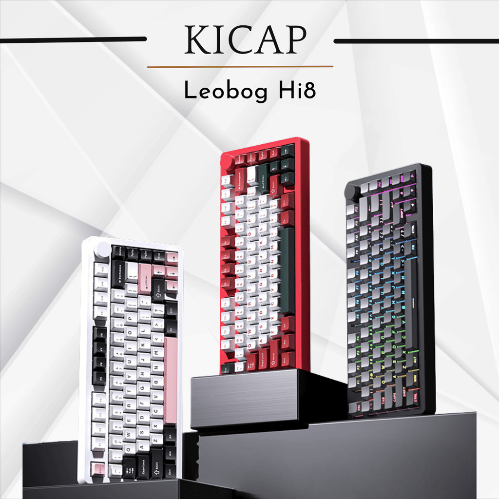 Bàn phím cơ Leobog Hi8 - Khung nhôm CNC nguyên khối, Núm xoay cao cấp, âm creamy, 3 mode kết nối, le