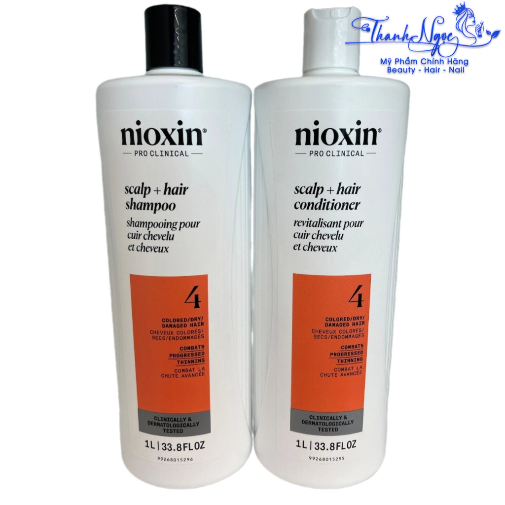 Dầu gội xả chống rụng tóc Nioxin System 4 1000mlx2 ( New 2025 ) [ TN ]