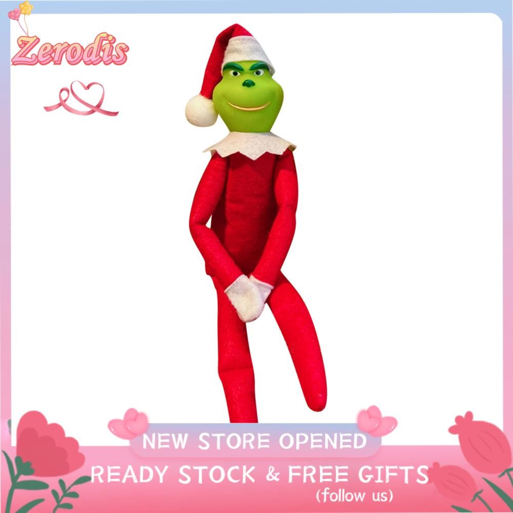 Zerodis Jijaka-vn [Ander Online] Green Grinch Doll Grinch Christmas Catex Doll Toy Đồ trang trí Doll