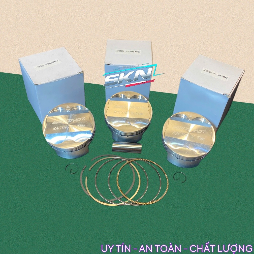 Piston bạc trái nén Smitoyo 57, 62 , 65 cho xe Exciter 135 - 150 chính hãng >>