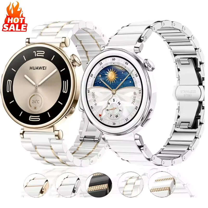 Dây đeo gốm 18mm cho Huawei Watch GT6 / GT5 / 4 41mm / GT5 Pro 42mm Vòng đeo tay nữ cho Huawei Watch