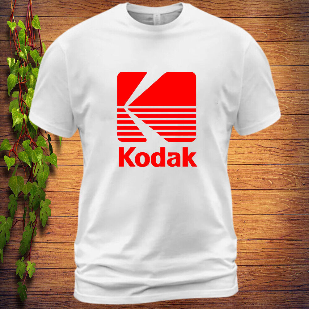 Kodak Kamera Phim Logo Áo Thun Giải Trí Bạn Bè Nam Cổ Tròn Mới