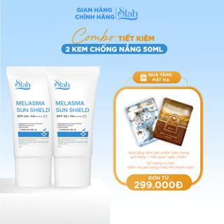 Bộ 2 Kem Chống Nắng Slab Melasma Sunshield 7 Màng Lọc, SPF 50, Pa++++, Chống Tia UV, Nâng Tông, Ngừa Nám Tàn Nhang