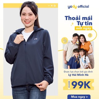 Áo khoác gió nữ thông minh YODY mềm nhẹ trượt nước cản gió bụi chống nắng tốt - AKN5042