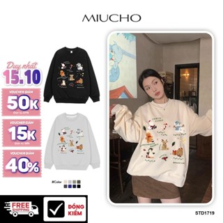 Áo sweater nam nữ giáng sinh noel form rộng vải nỉ chân cua STD1719 Miucho in mix