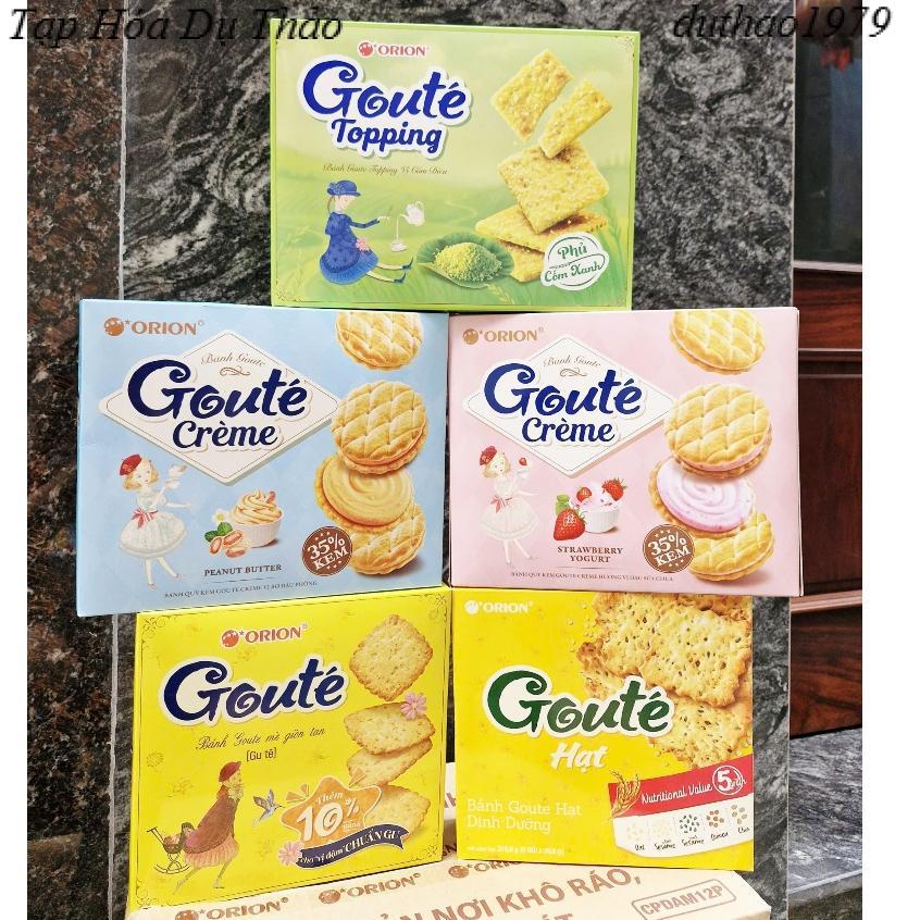 Bánh Goute Mè /Hạt /Dâu Sữa Chua/Bơ Đậu Phộng Orion Hộp Giấy