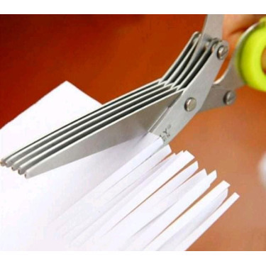[LOẠI TO] Kéo nhiều lưỡi cắt vải nỉ mầm non, kéo cắt giấy, cắt hành lá bằng inox, handmade, mầm non