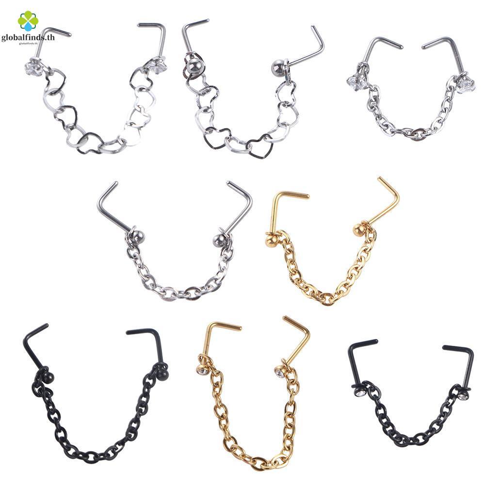 LFINDS Mũi Xuyên Nhẫn Nam Đảng Thanh Thép Không Gỉ Nostril Bóng Bông Tai Xuyên Septum Nhẫn Septum Nh