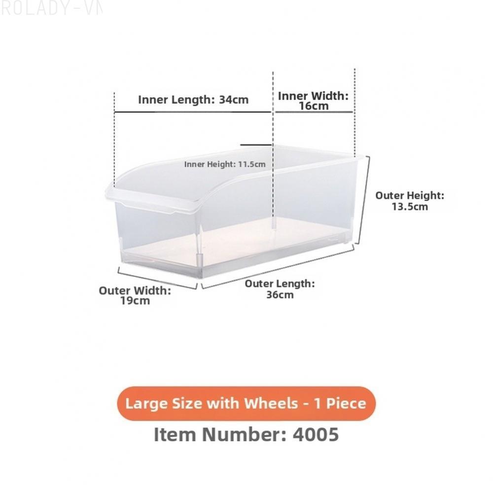 #ROYALLADY#Fridge Organizer Bin High Transparency Design Transparent Produce Saver
