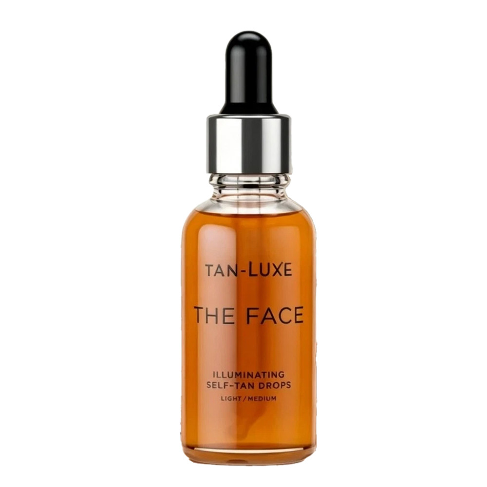 TAN-LUXE The Face Adjustable Self Tan Illuminating Drops Glass Dropper Bottle Natural Bright Tanning