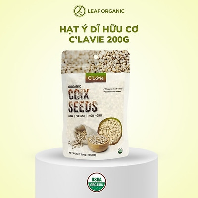 Hạt bo bo (Ý dĩ) hữu cơ C'LaVie 200g - Loại ngon dùng nấu chè, nấu cháo