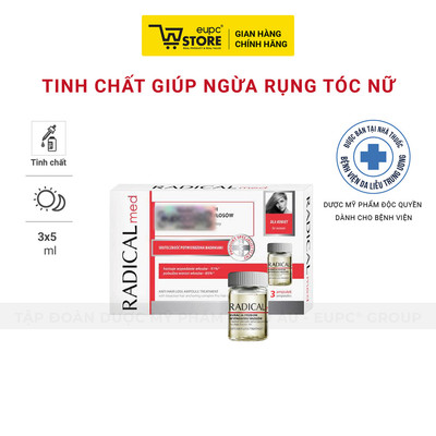 Tinh Chất Giúp Giảm Rụng Tóc Nữ Radical Med 3x5ml Dưỡng Ẩm, Cung Cấp Dưỡng Chất Cho Da Đầu EUPC STORE