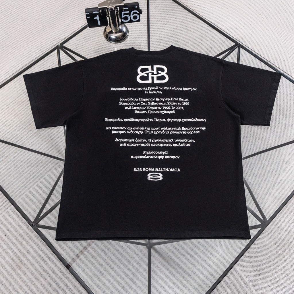 P PMAX B.B-LCG * Áo thun ngắn tay thêu giữ nhiệt nhẹ mùa hè Unisex