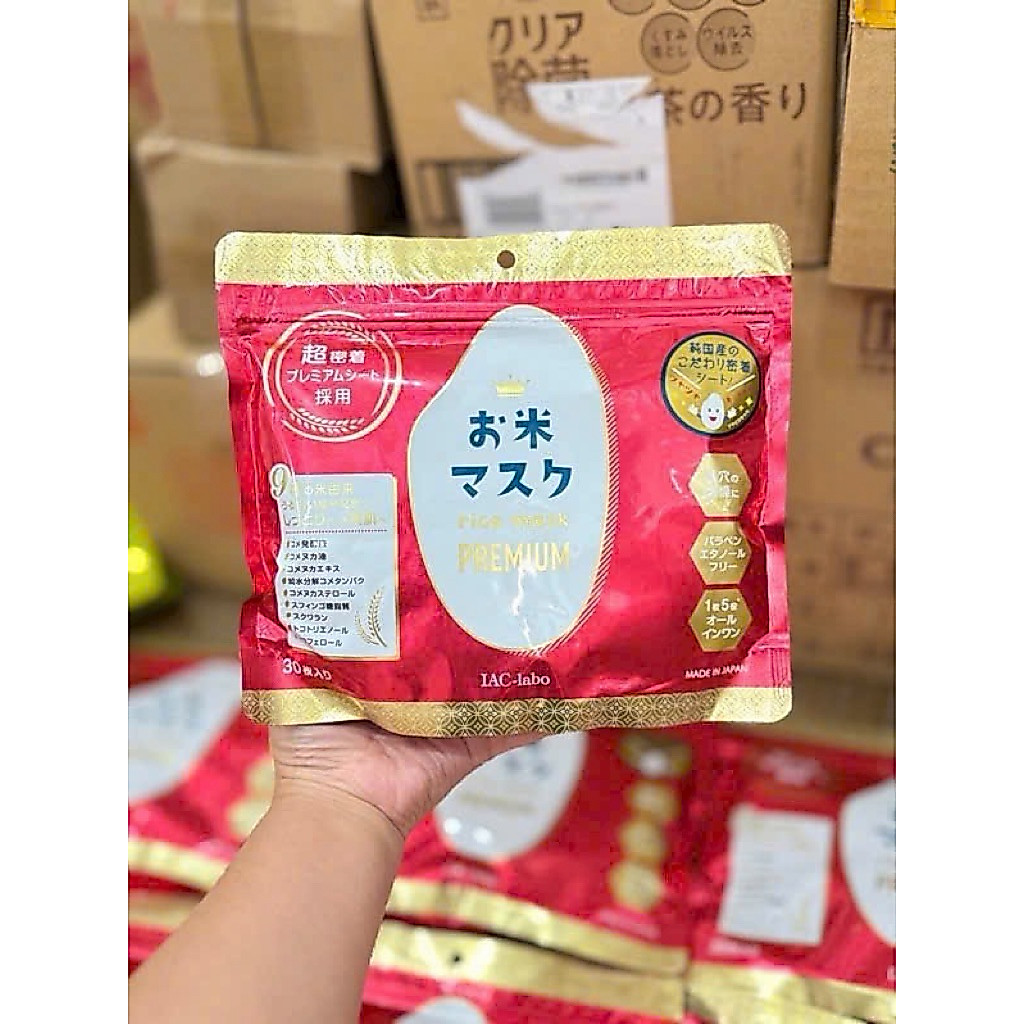 MẶT NẠ GẠO RICE MASK PREMIUM IAC-LABO NHẬT BẢN