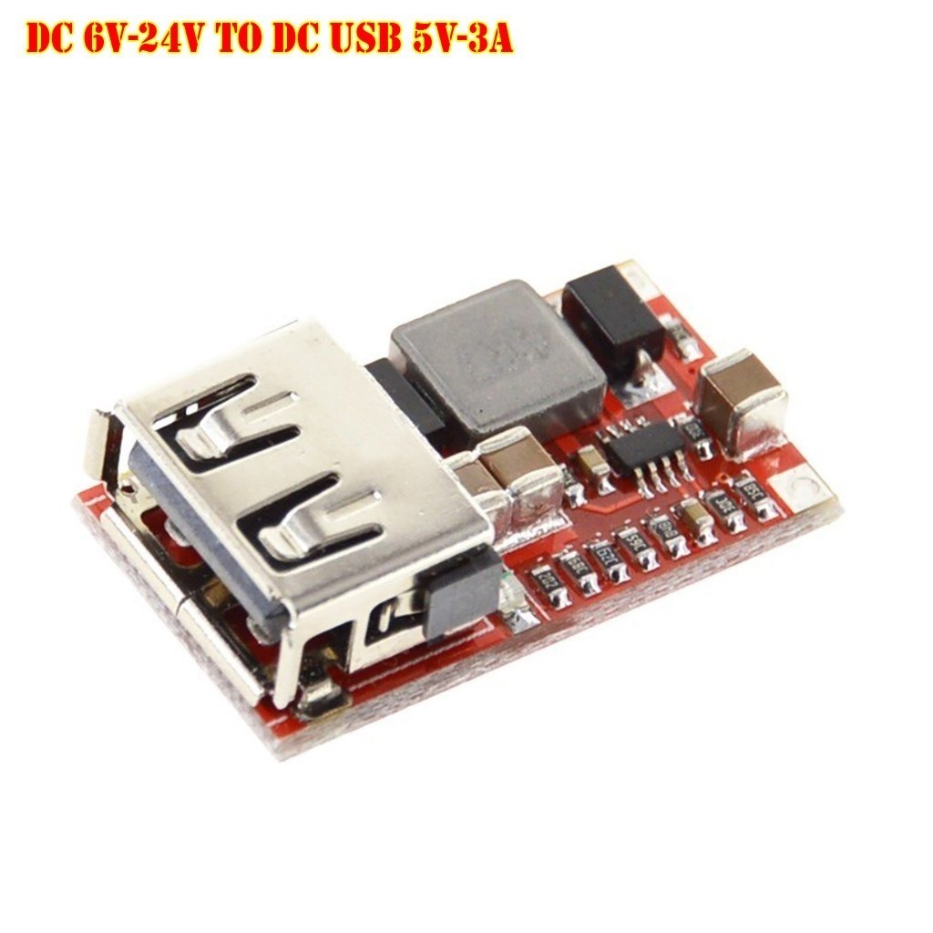 039 Module mạch hạ áp DC 6V, 9V, 12V, 24V ra cổng USB 5V 3A DC (DC to DC Converter)