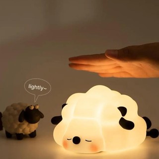  Đèn Ngủ Hình Cừu Dễ Thương – Silicon Mềm Đèn LED Cảm Ứng Ánh Sáng Êm Dịu 